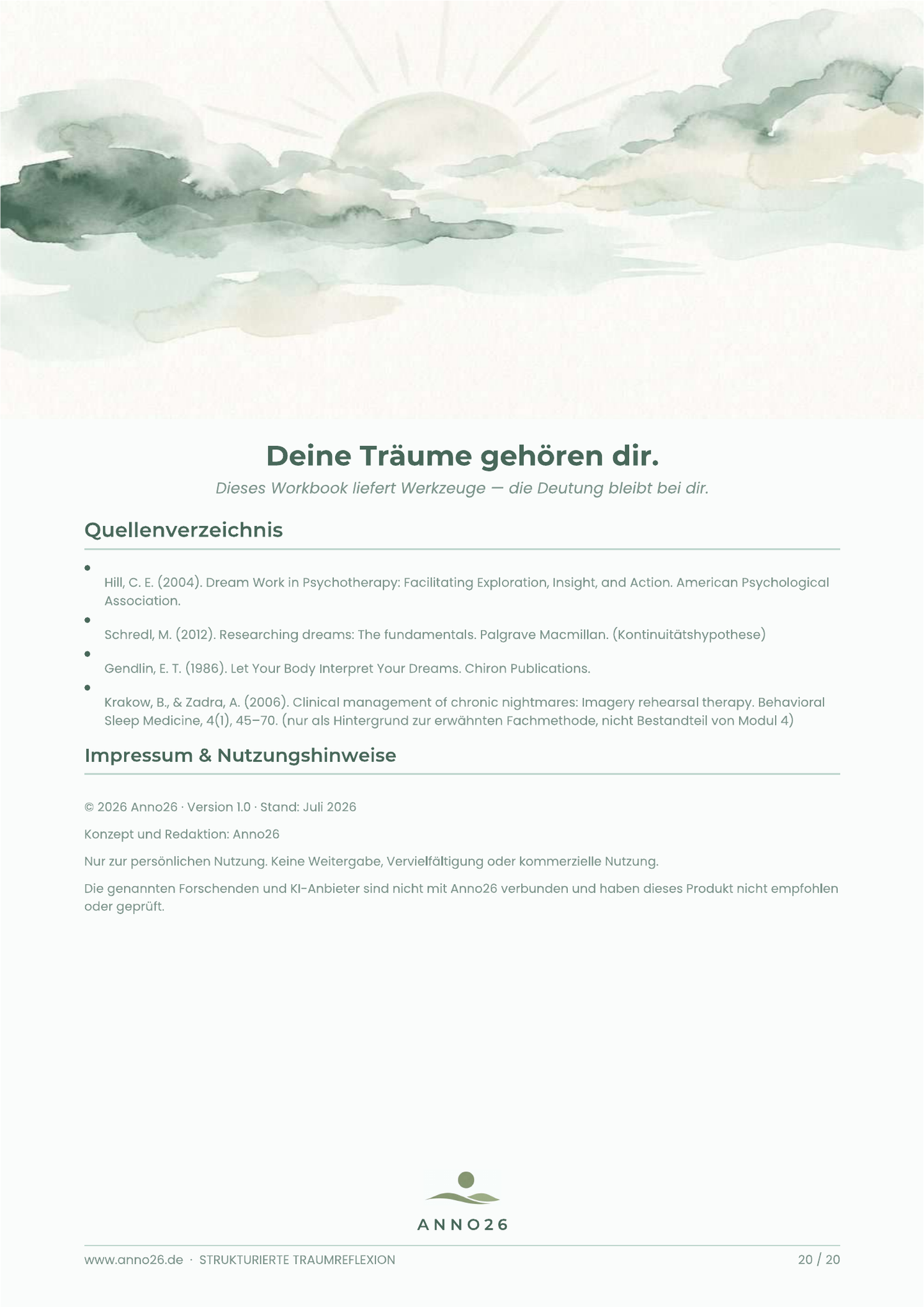 Originale PDF-Vorschau der Workbook-Seite Quellenverzeichnis und Nutzungshinweise