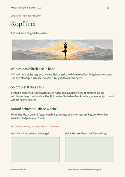 Die Energie-Tankstelle: Dein Guide & 12-Wochen-Workbook für Kraft, Ausdauer und mentale Fitness ab 40