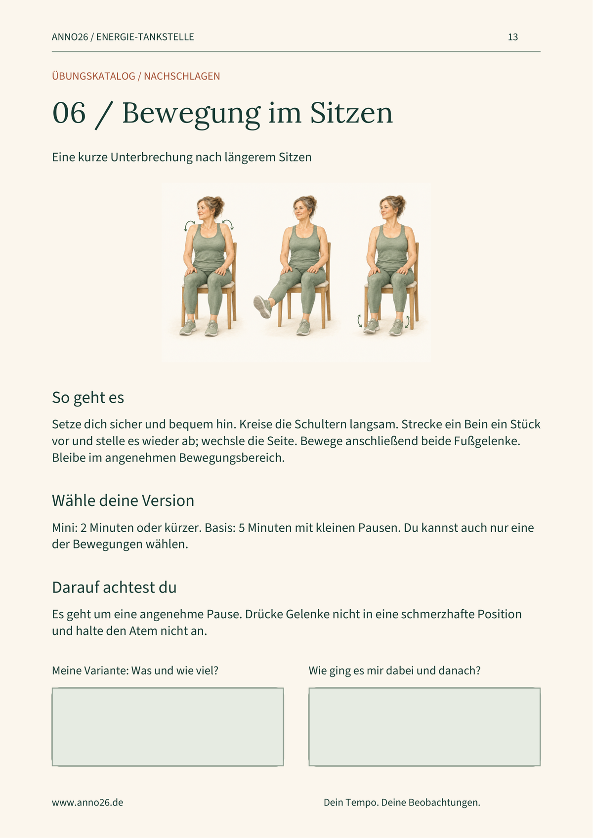 Die Energie-Tankstelle: Dein Guide & 12-Wochen-Workbook für Kraft, Ausdauer und mentale Fitness ab 40