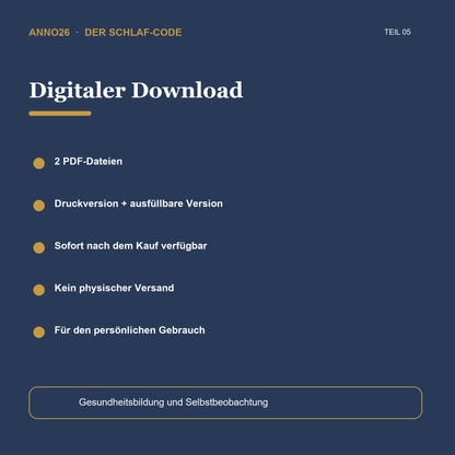 Hinweis: Schlaf-Code Teil 5 ist ein digitaler Download