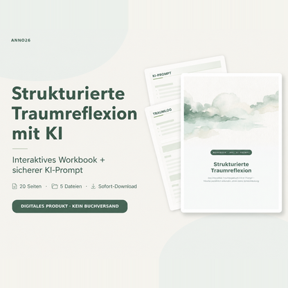 Strukturierte Traumreflexion mit KI – digitales Workbook und KI-Prompt