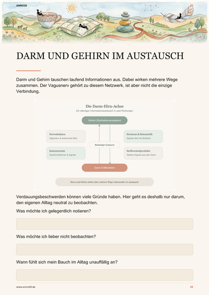Innenseite des Vagusnerv Workbooks zu Stress Schlaf und Darm